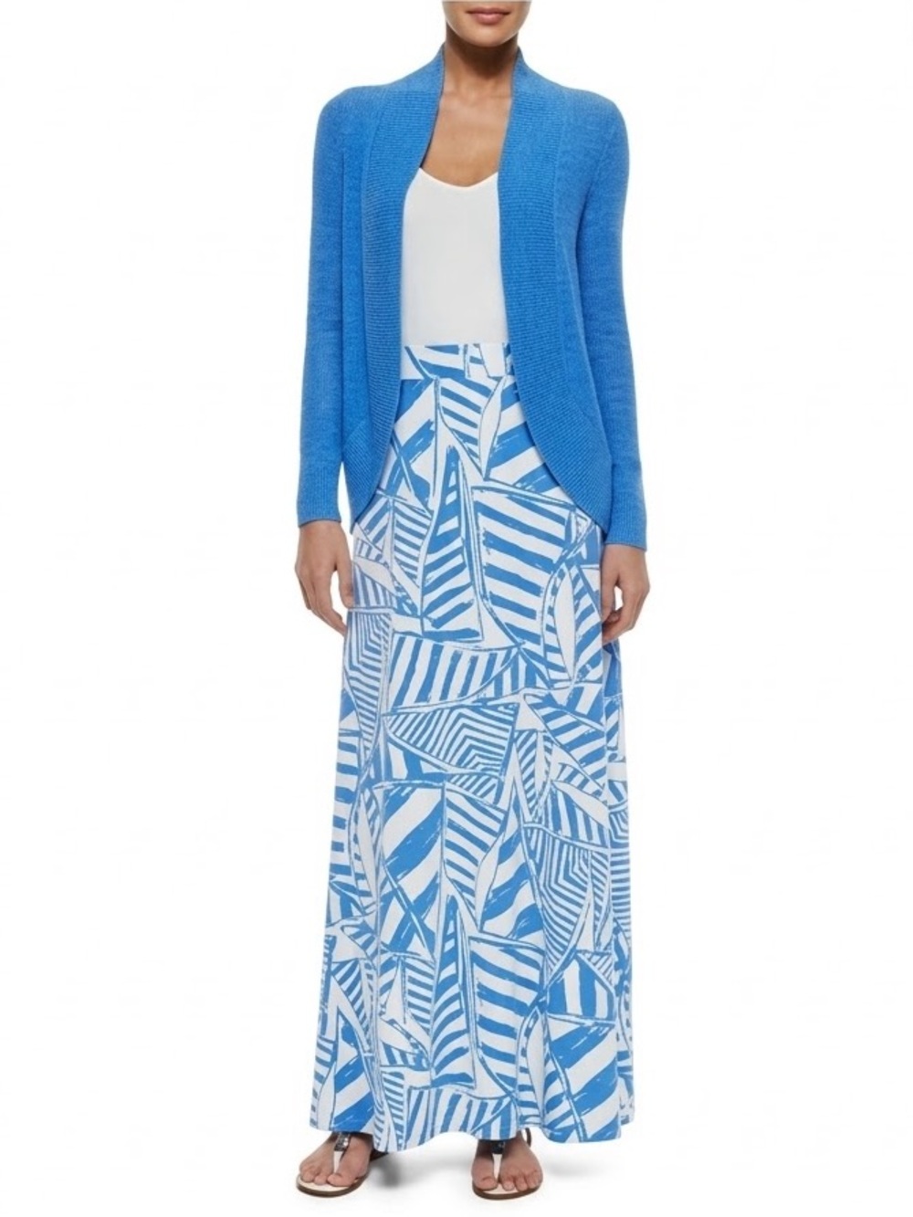 Lilly Pulitzer Nola Sailboat Maxi Skirt size L 98618